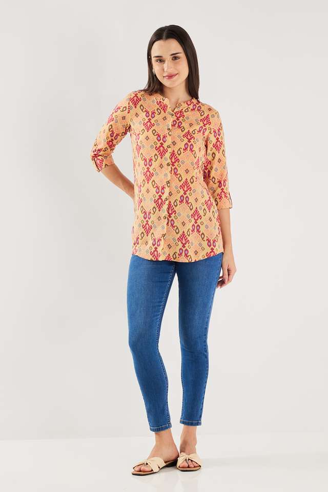 Printed-Rayon-Collared-Women-s-Tunic