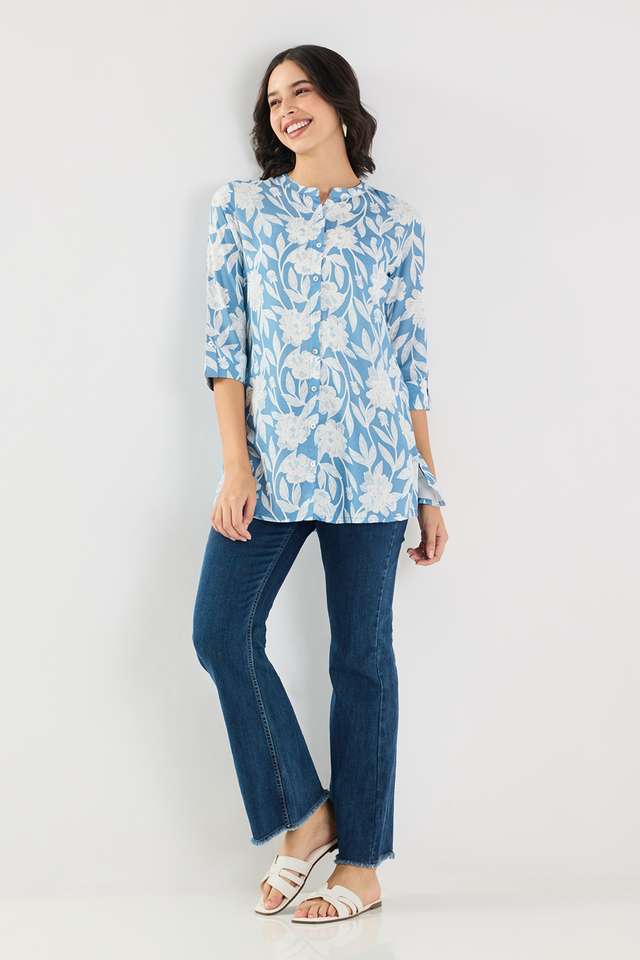Printed-Rayon-Collared-Women-s-Tunic