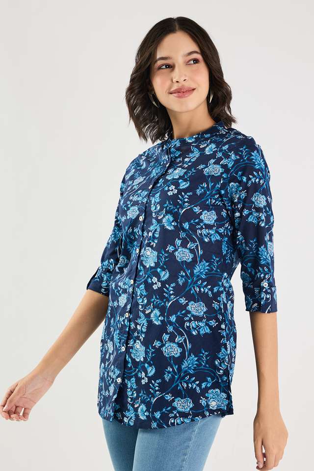 Printed-Cotton-Collared-Women-s-Tunic