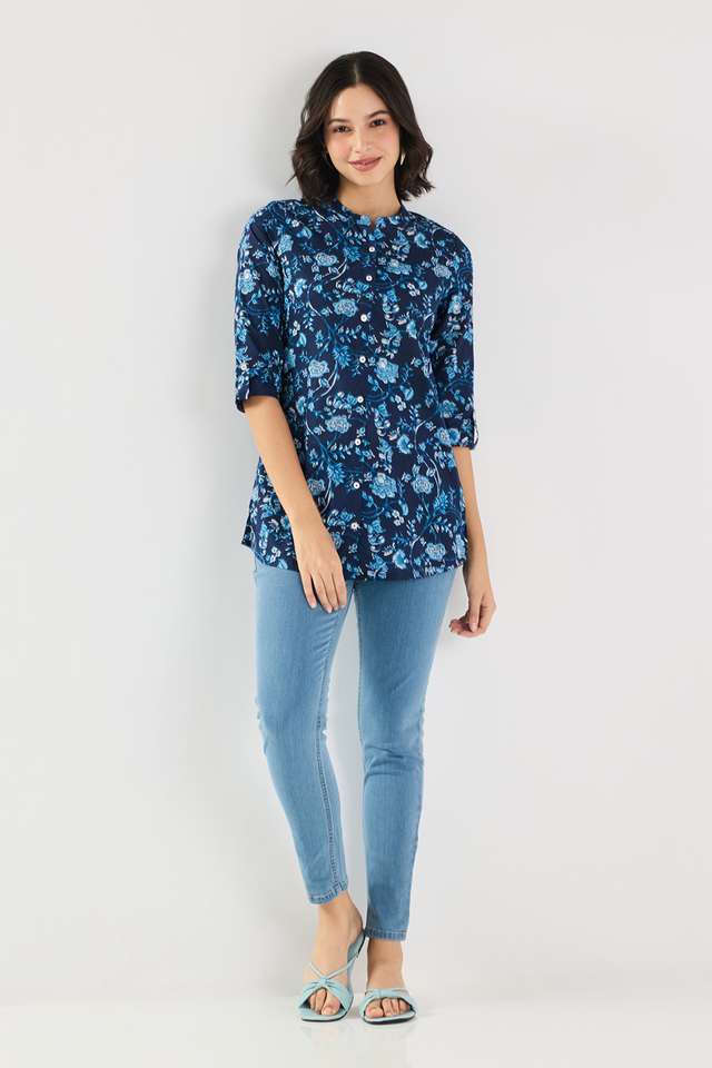Printed-Cotton-Collared-Women-s-Tunic