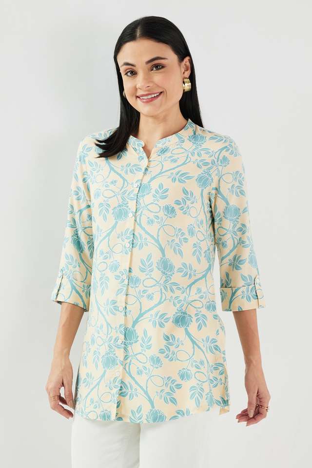 Printed-Rayon-Collared-Women-s-Tunic