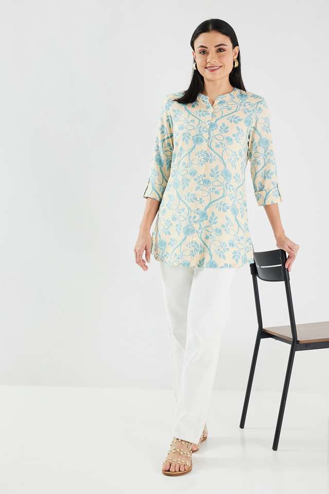 Printed-Rayon-Collared-Women-s-Tunic