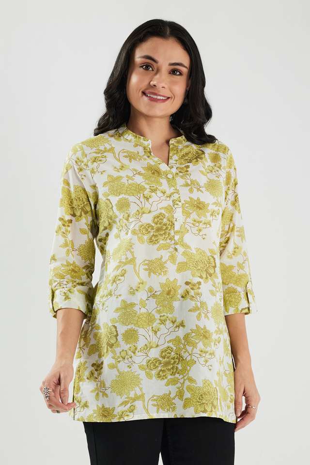 Printed-Cotton-Y-Neck-Women-s-Tunic
