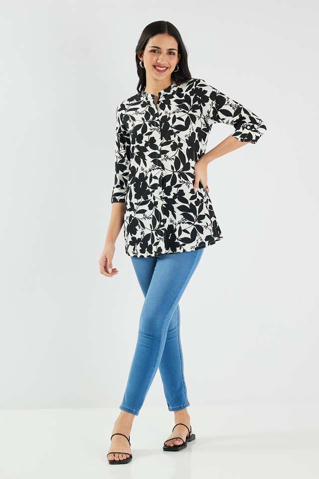 Printed-Rayon-Collared-Women-s-Tunic