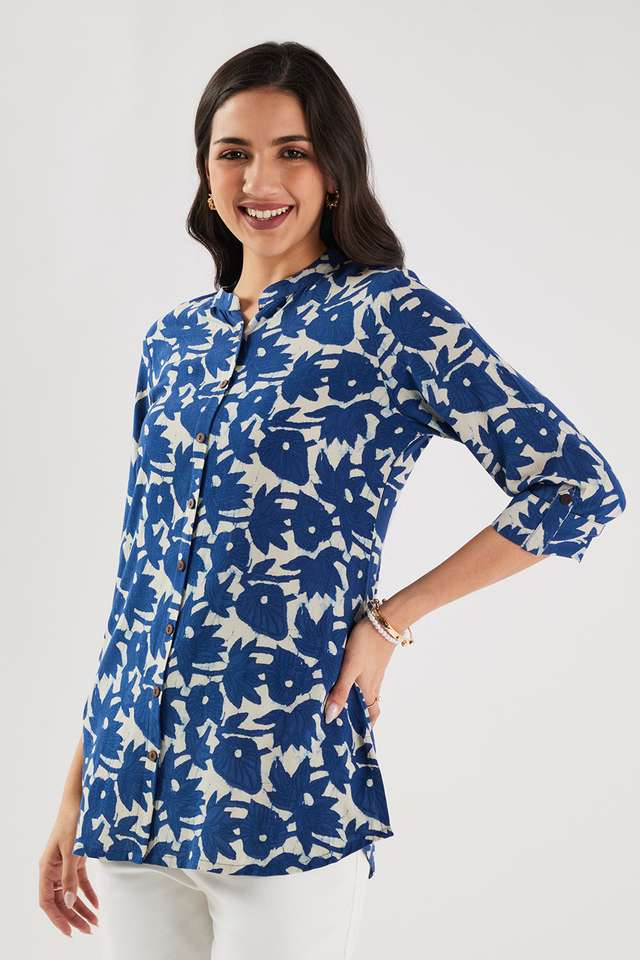 Printed-Rayon-Collared-Women-s-Tunic