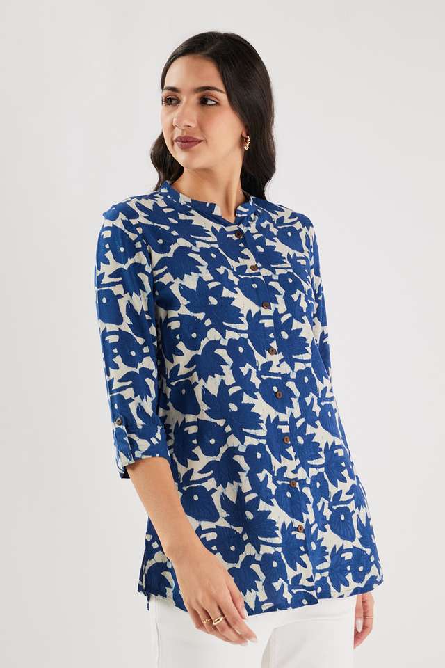 Printed-Rayon-Collared-Women-s-Tunic