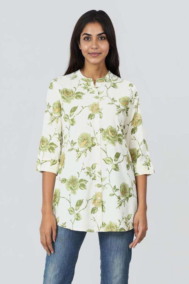 Printed-Rayon-Collared-Women-s-Tunic