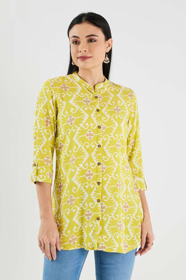 Printed-Rayon-Collared-Women-s-Tunic