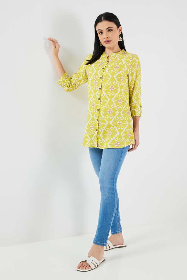 Printed-Rayon-Collared-Women-s-Tunic