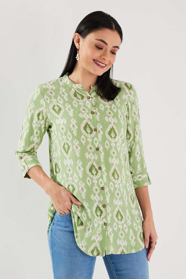 Printed-Rayon-Collared-Women-s-Tunic