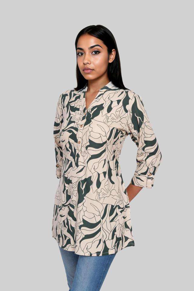 Printed-Rayon-Collared-Women-s-Tunic