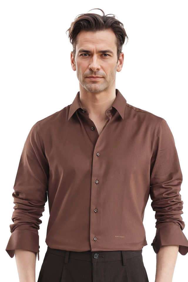 Solid-Cotton-Regular-Fit-Men-s-Casual-Wear-Shirt