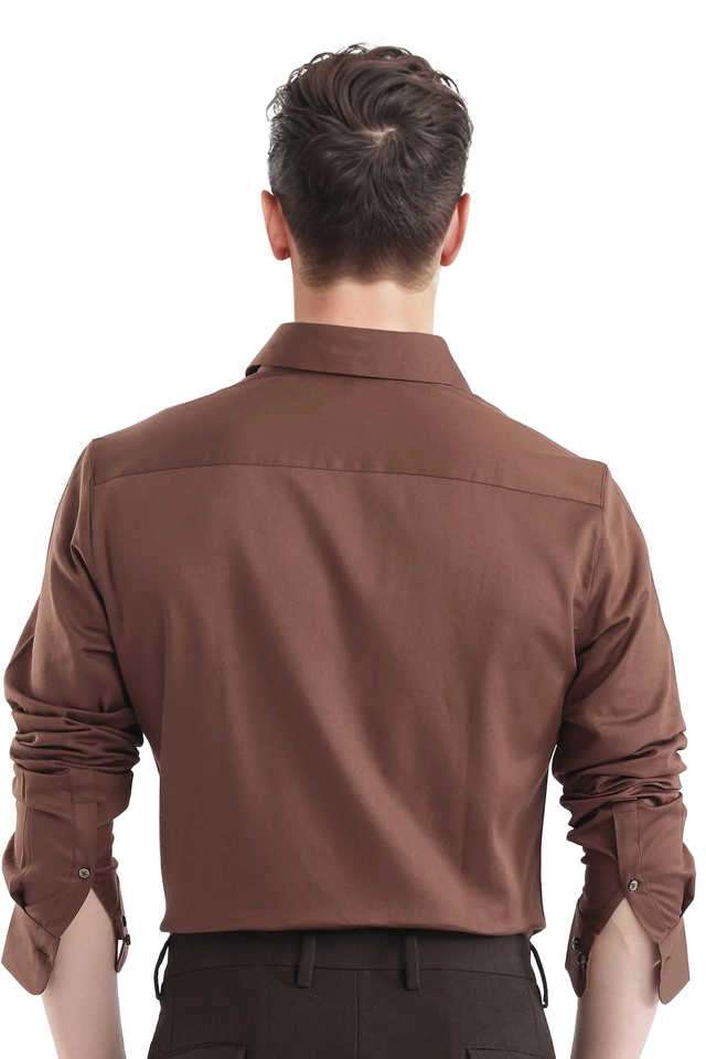 Solid-Cotton-Regular-Fit-Men-s-Casual-Wear-Shirt