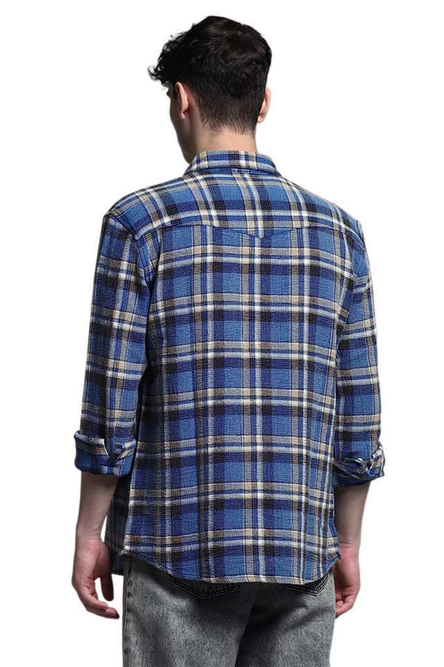 Checks-Cotton-Regular-Fit-Men-s-Casual-Wear-Shirt