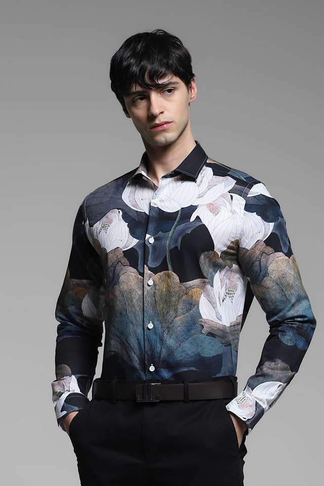 Printed-Linen-Slim-Fit-Men-s-Casual-Wear-Shirt