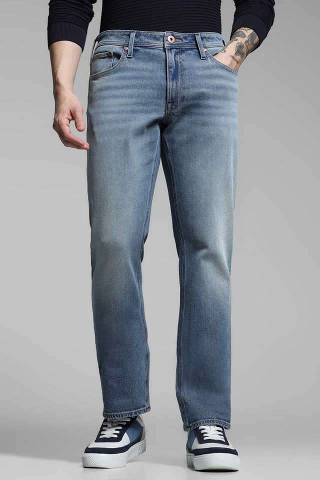 Light-Wash-Cotton-Bootcut-Fit-Men-s-Jeans