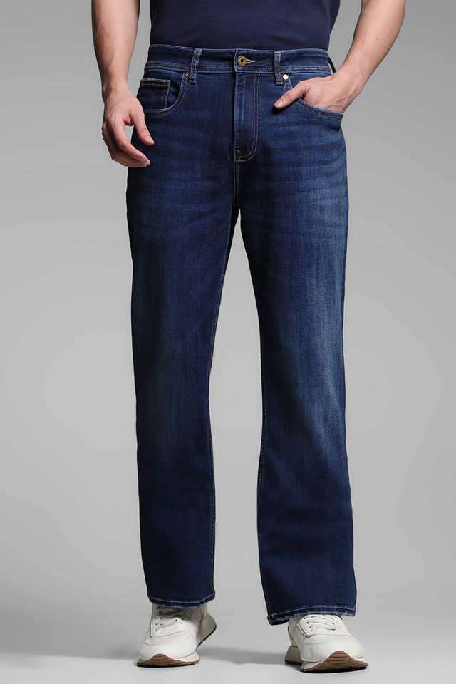 Light-Wash-Cotton-Bootcut-Fit-Men-s-Jeans