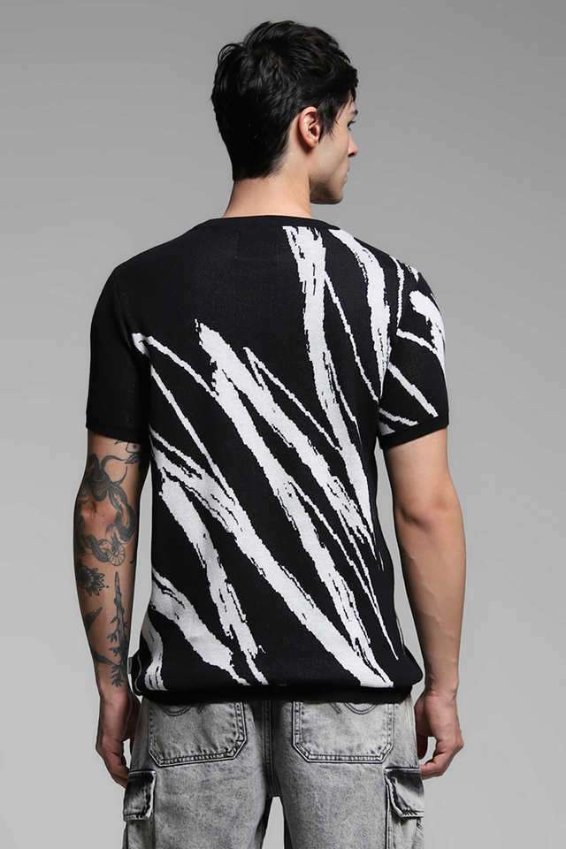 Textured-Cotton-Round-Neck-Men-s-T-Shirt