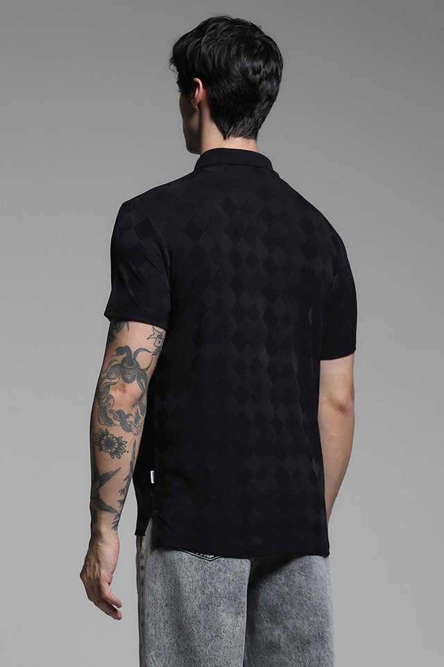 Textured-Polyester-Polo-Men-s-T-Shirt