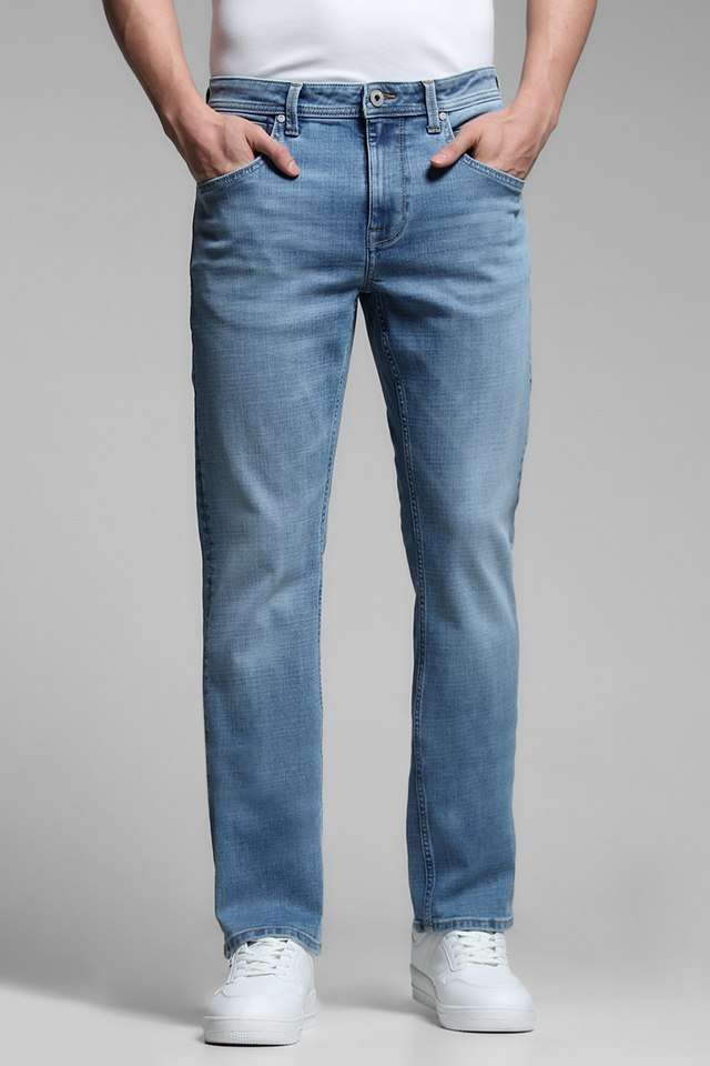 Light-Wash-Cotton-Straight-Fit-Men-s-Jeans