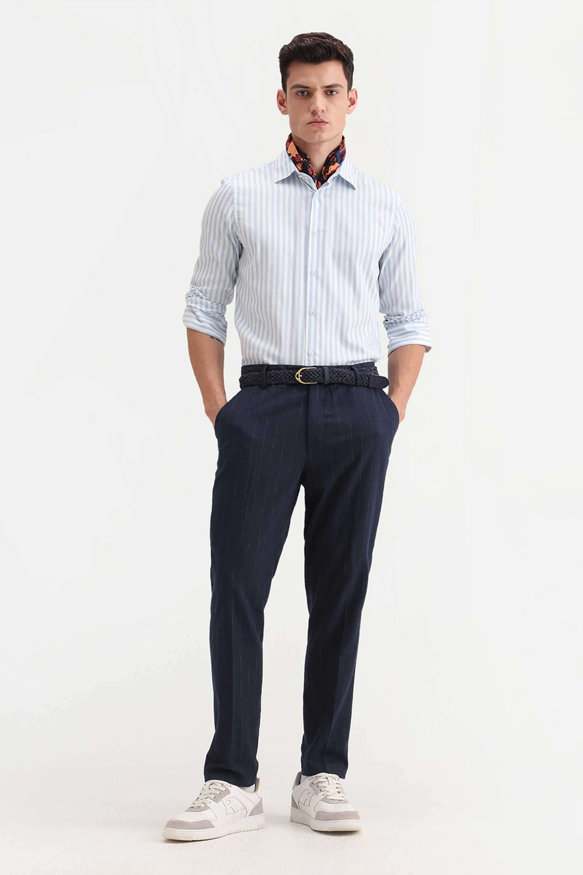 Solid-Cotton-Regular-Fit-Men-s-Casual-Trousers