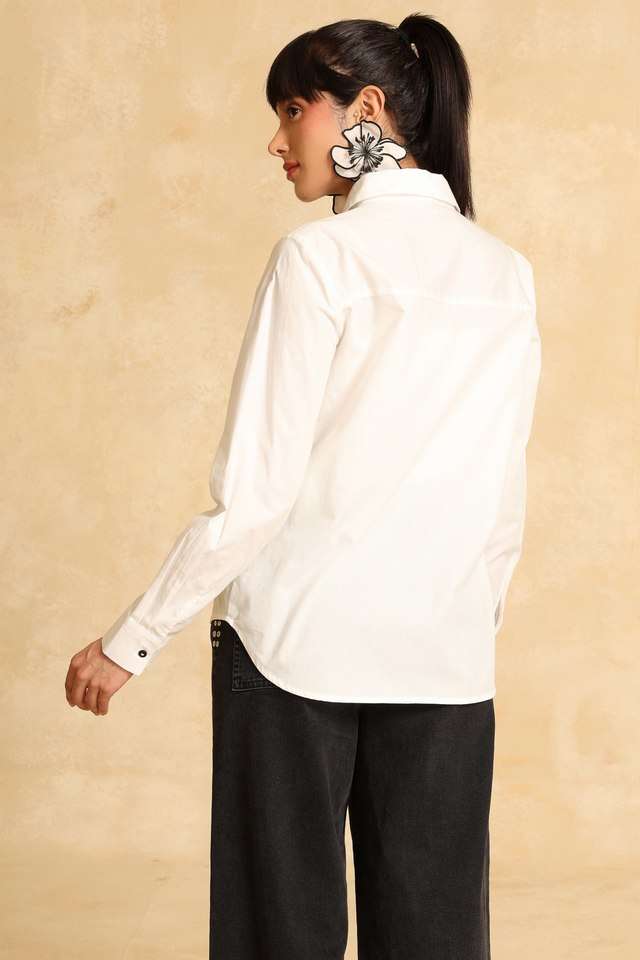 Embellished-Collared-Cotton-Women-s-Formal-Wear-Shirt