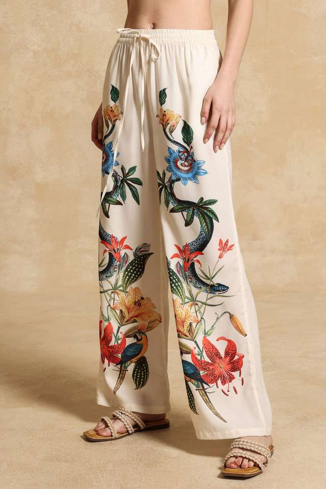 Printed-Relaxed-Fit-Polyester-Women-s-Party-Wear-Pants