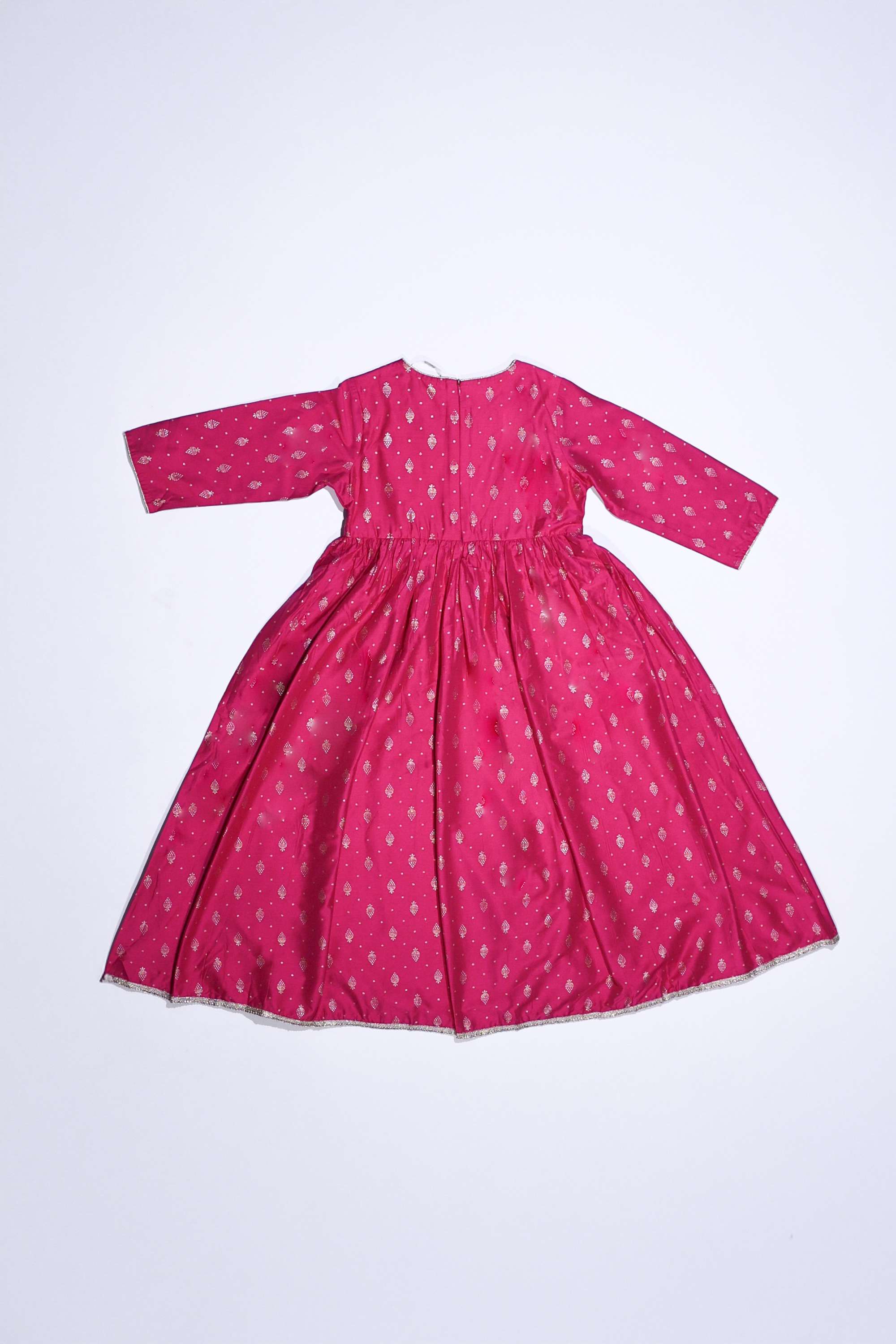 Solid-Blended-Fabric-V-Neck-Girls-Casual-Wear-Dress