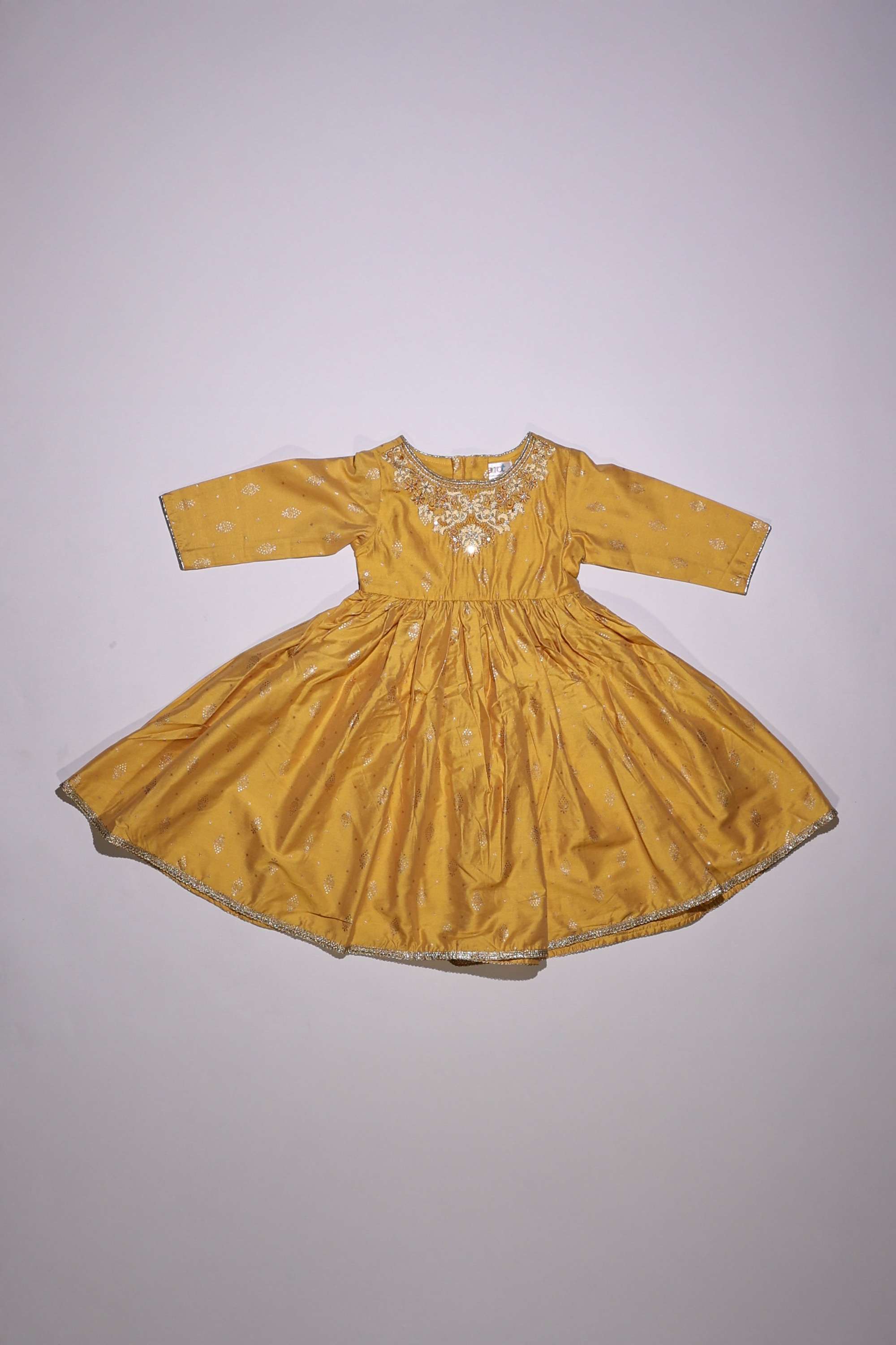 Solid-Blended-Fabric-Girls-Kurta-Set
