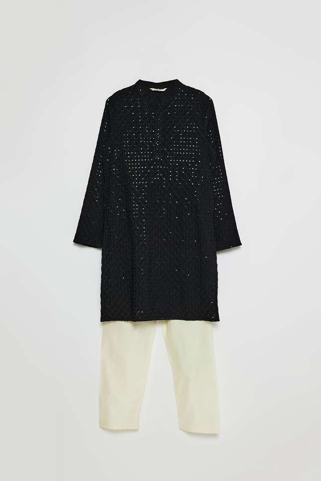Solid-Blended-Fabric-Boys-Kurta-Set