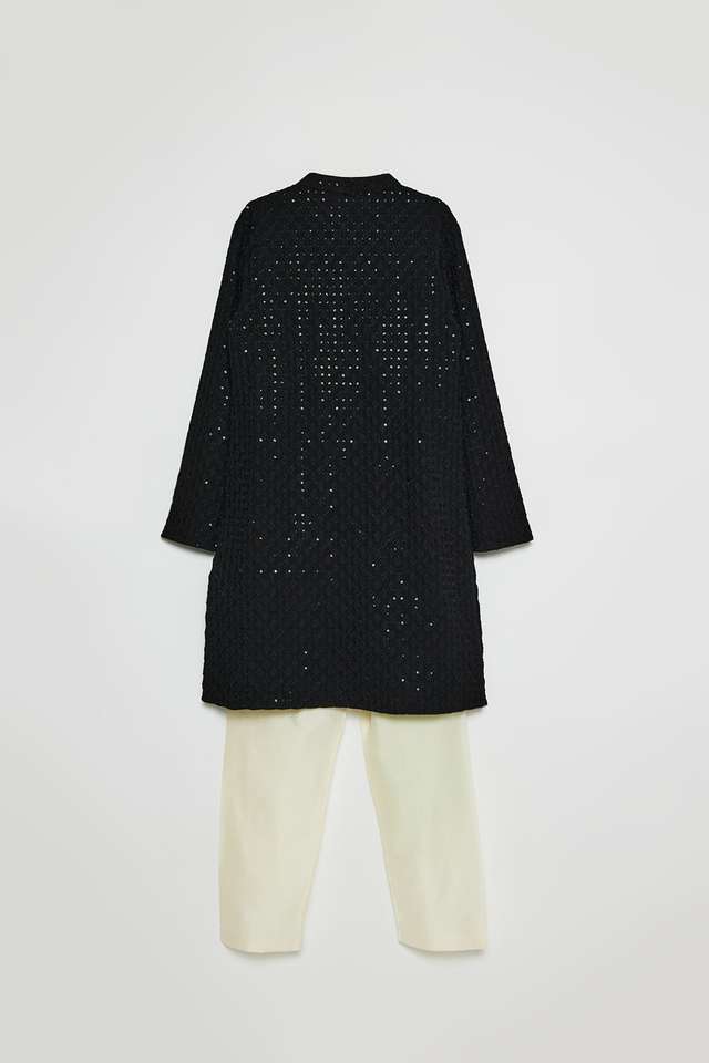 Solid-Blended-Fabric-Boys-Kurta-Set