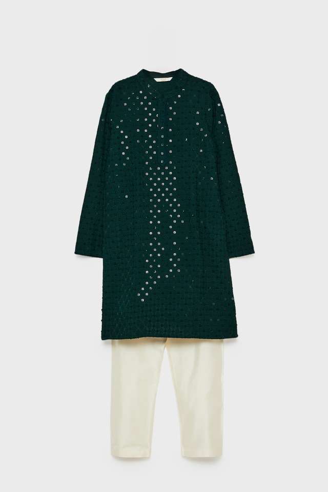 Solid-Blended-Fabric-Boys-Kurta-Set