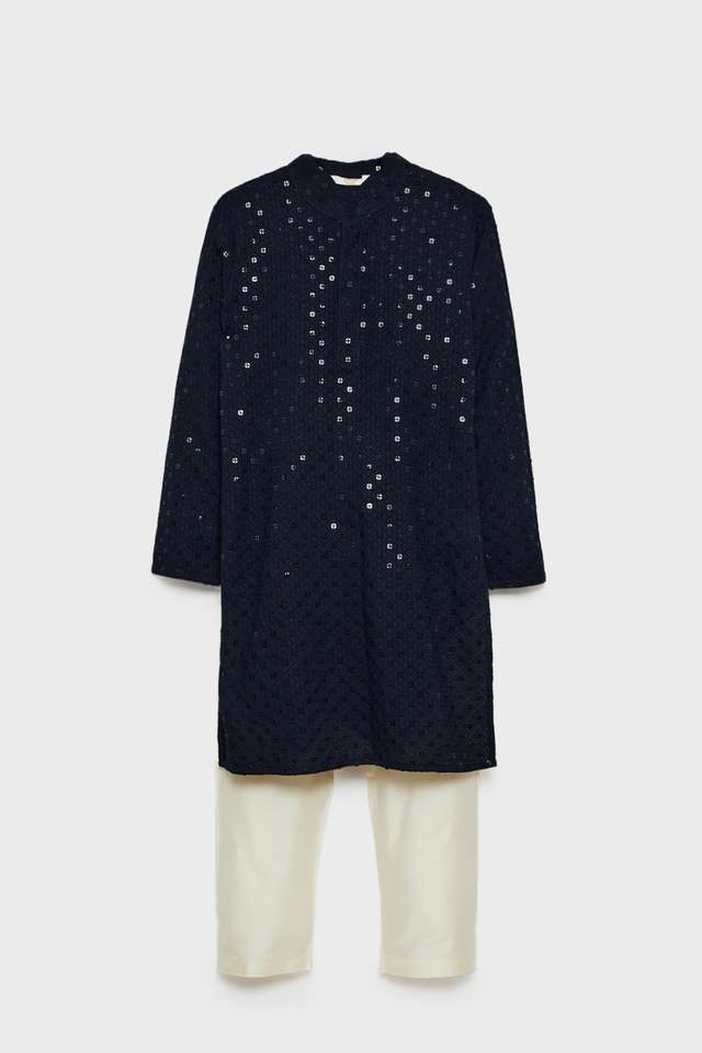 Solid-Blended-Fabric-Boys-Kurta-Set