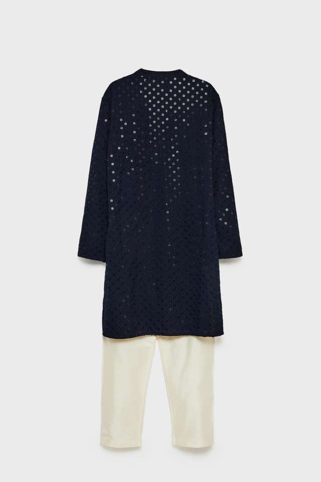 Solid-Blended-Fabric-Boys-Kurta-Set