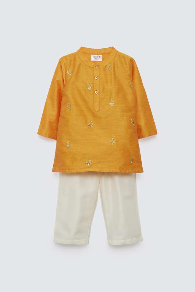 Embroidered-Polyester-Regular-Fit-Infant-Boys-Kurta-Pyjama-Set