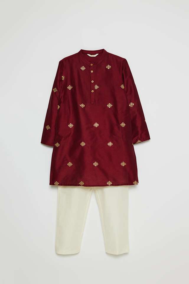 Embroidered-Polyester-Regular-Fit-Boys-Kurta-Pyjama-Set