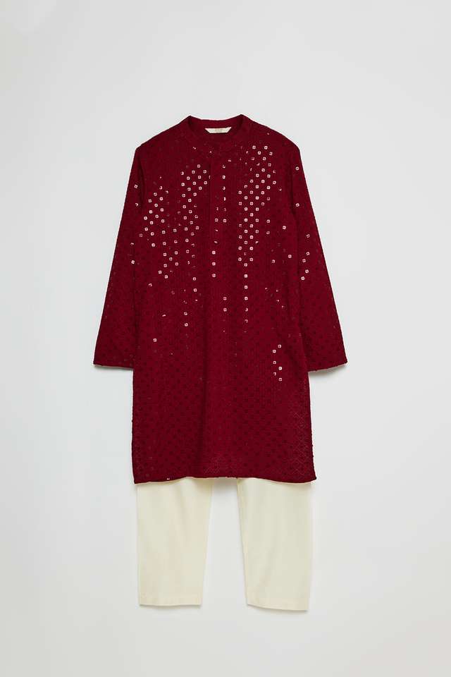 Solid-Blended-Fabric-Boys-Kurta-Set