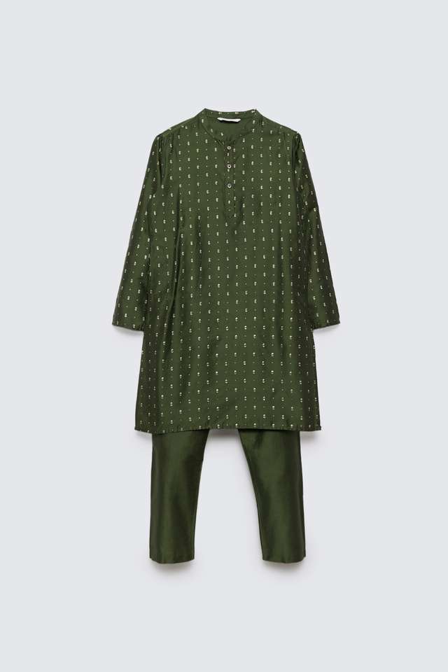 Printed-Blended-Fabric-Regular-Fit-Boys-Kurta-Pyjama-Set