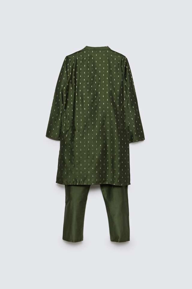 Printed-Blended-Fabric-Regular-Fit-Boys-Kurta-Pyjama-Set