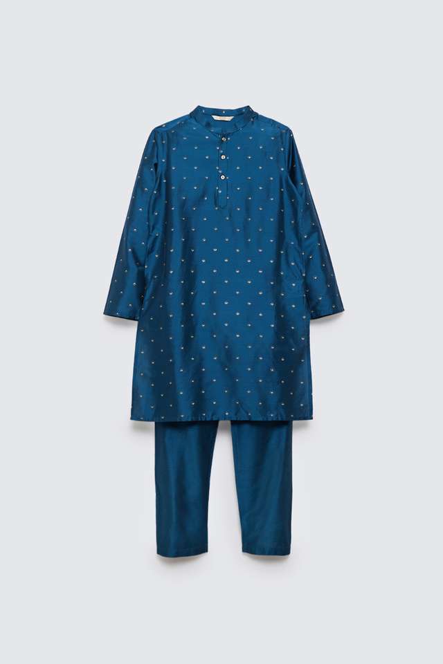 Printed-Blended-Fabric-Regular-Fit-Boys-Kurta-Pyjama-Set