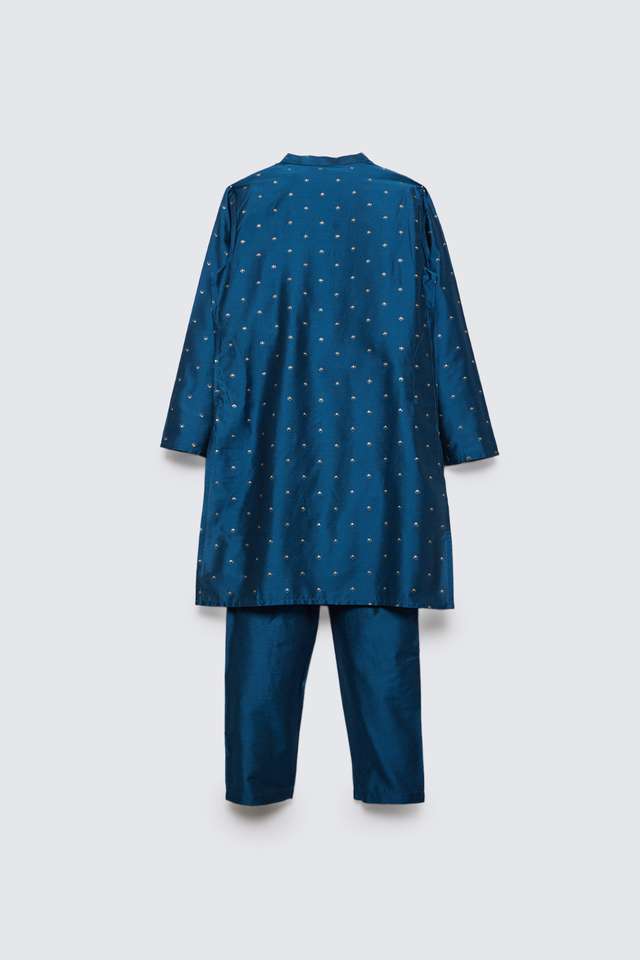 Printed-Blended-Fabric-Regular-Fit-Boys-Kurta-Pyjama-Set