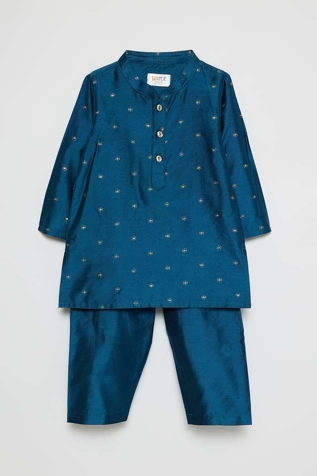 Solid-Blended-Fabric-Boys-Kurta-Set