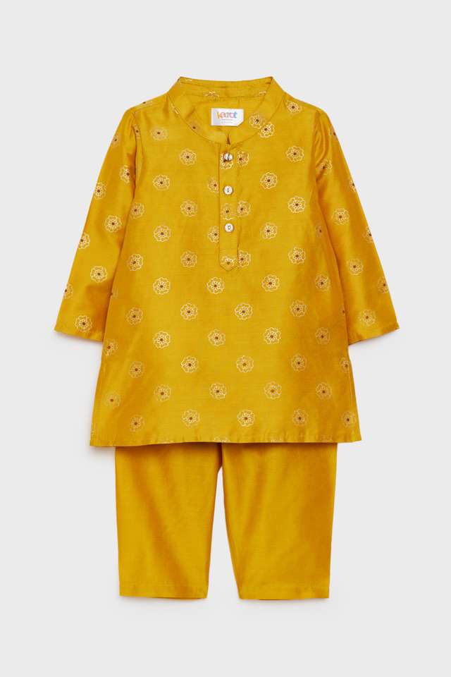 Printed-Blended-Fabric-Regular-Fit-Infant-Boys-Kurta-Pyjama-Set