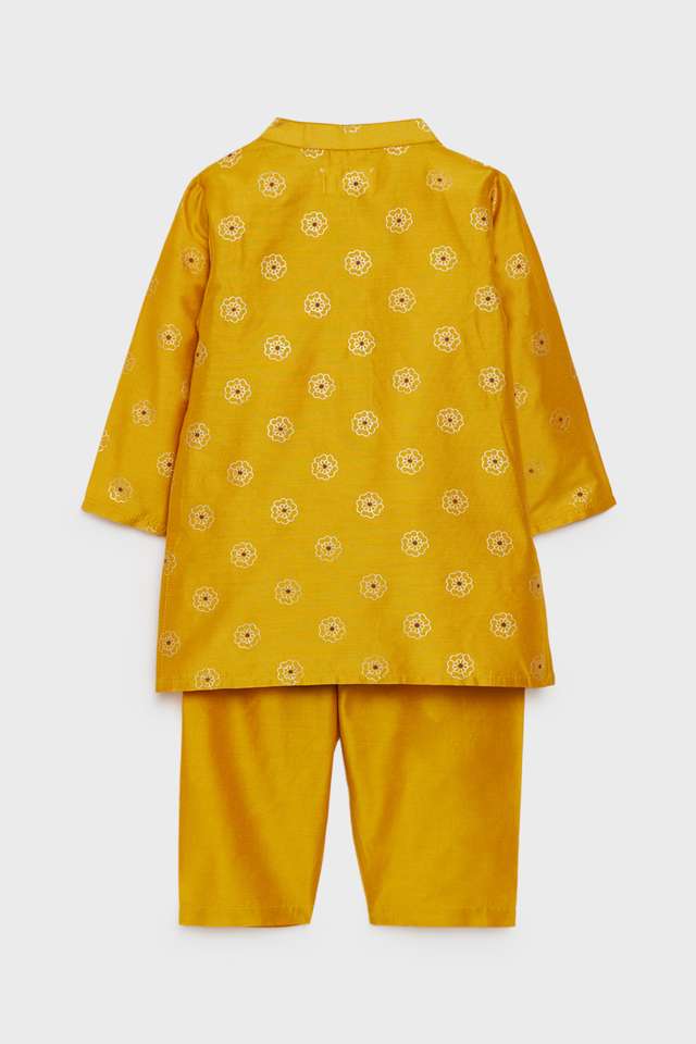 Printed-Blended-Fabric-Regular-Fit-Infant-Boys-Kurta-Pyjama-Set
