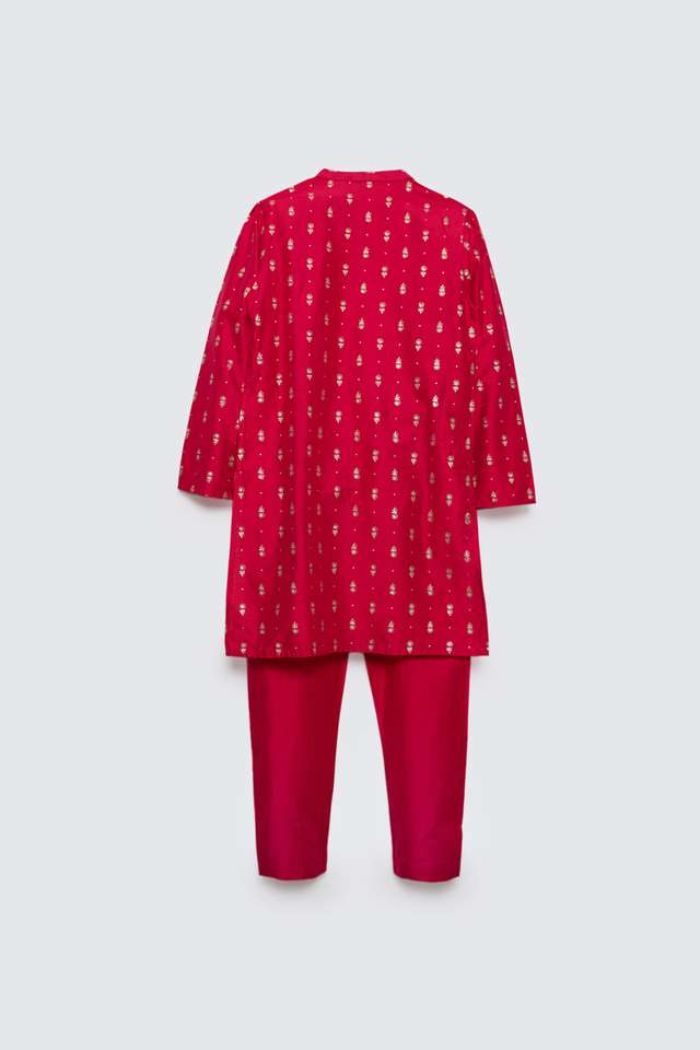 Printed-Blended-Fabric-Regular-Fit-Boys-Kurta-Pyjama-Set