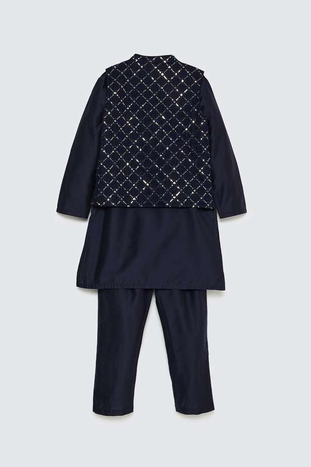 Embroidered-Blended-Fabric-Regular-Fit-Boys-Kurta-Pyjama-Jacket