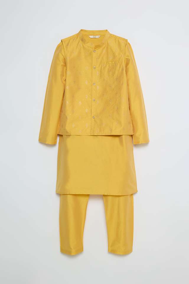 Printed-Blended-Fabric-Regular-Fit-Boys-Kurta-Pyjama-Jacket