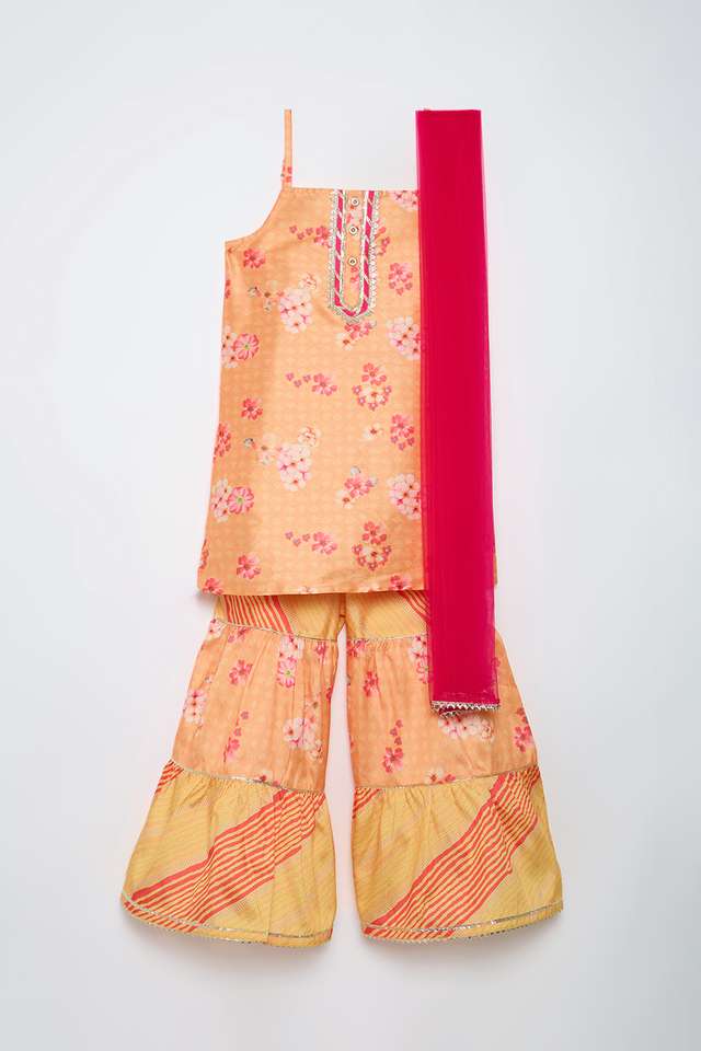 Printed-Polyester-Regular-Fit-Girls-Salwar-Kurta-Dupatta