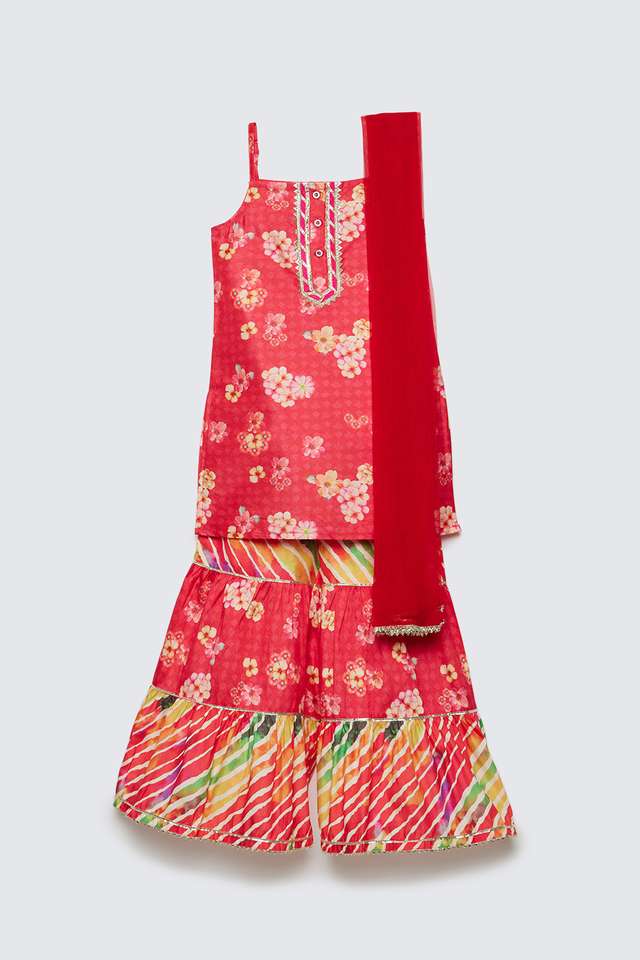 Printed-Polyester-Regular-Fit-Girls-Salwar-Kurta-Dupatta
