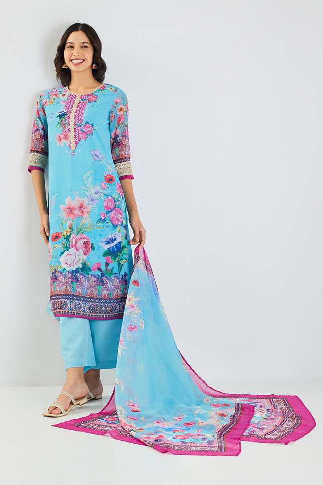 Printed-Calf-Length-Georgette-Woven-Women-s-Kurta-Set